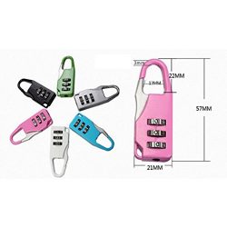 4-Dial Combination Number Padlock（Random Color ） for Travel Holiday Suitcase Luggage Bag Code  ...