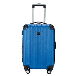 Travelers Club 20″ Carry-On with TWO-IN-ONE Cup and Phone Convenience Pocket on Back of Lu ...