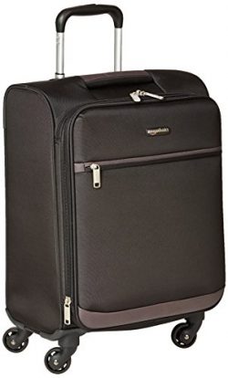 AmazonBasics Softside Spinner Luggage – 21-inch, Carry-on/Cabin Size, Black