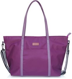 Canvas Tote Bags Nylon Travel Luggage Bags Beach Bags For Women (A1.Purple-1)