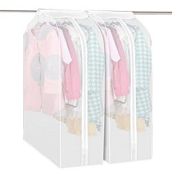 Whitelotous Garment Suit Coat Dustproof Cover Protector Wardrobe Storage Bag (L)