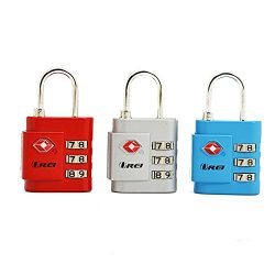 OREI TSA Approved Luggage Locks Set – Combination Travel Lock Quality  (3 Pack)