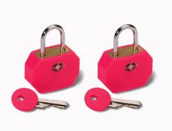 Lewis N. Clark TSA Mini Padlock 2 Pack, Pink