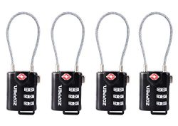 Zoppen TSA Approved Luggage Lock, Heavy Duty Combination Cable Lock for Travel Suitcase and Back ...