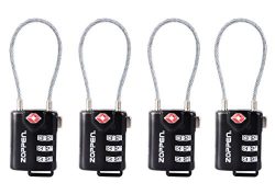 Zoppen TSA Approved Luggage Lock, Heavy Duty Combination Cable Lock for Travel Suitcase and Back ...