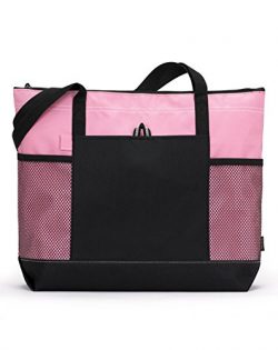 Gemline 1100 Select Zippered Tote – Pink – One Size