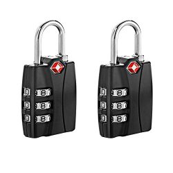 Newtion TSA Approved Luggage Locks With Open Alert Travel Security 3 Digit Combination Password  ...