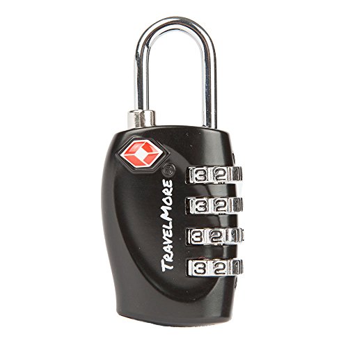 1 Pack TSA Approved Luggage Locks for Travel Safety, Small 4 Digit Combination Padlocks for Suit ...