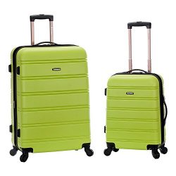 Rockland 20 Inch 28 Inch 2PC Expandable ABS Spinner Set, Lime