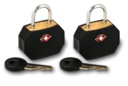 Lewis N. Clark TSA Mini Padlock 2 Pack, Black