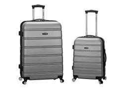 Rockland Luggage 20 Inch 28 Inch 2 Piece Expandable Spinner Set, Silver, One Size