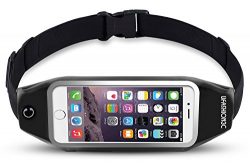 uFashion3C Running Belt Waist Pack for Phone and Keys – fits iPhone X 8 7 6s 6 Plus, Galax ...