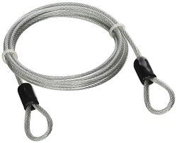 Lumintrail 4 Foot 3mm Braided Steel Coated Security Cable Luggage Lock Safety Cable Wire Double Loop