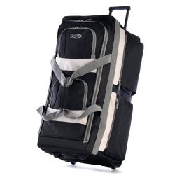 Olympia 33 Inch 8 Pocket Rolling Duffel, Black