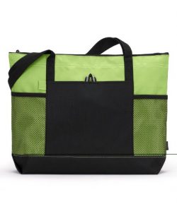 Gemline Select Zippered Tote Bag 1100 Apple Green