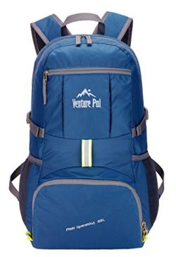 Venture Pal Lightweight Packable Durable Travel Hiking Backpack Daypack (Navy Blue)