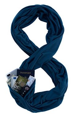 TRAVEL SCARF by WAYPOINT GOODS // Infinity Scarf with Hidden Pocket (Sapphire)