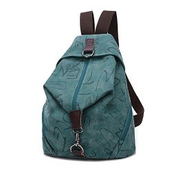 MiCoolker Canvas Backpack Sports Shoulders Bag Classic Vintage Student Satchel Bookbags Casual T ...