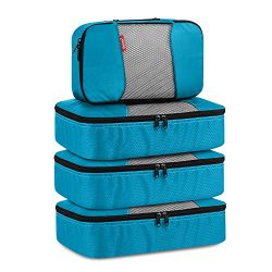 Travel Packing Cubes, Gonex Luggage Organizers 3 Medium+1 Small Blue