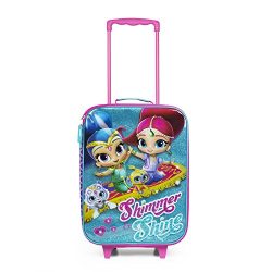 Nickelodeon Shimmer and Shine Purple Glitter Pilot Case Luggage for Girls