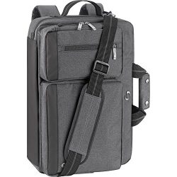 Solo Duane 15.6 Inch Laptop Hybrid Briefcase, Converts to Backpack, Grey