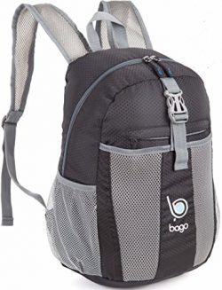 Bago Lightweight Backpack. Water Resistant Collapsible Rucksack for Travel and Sports. Foldable  ...