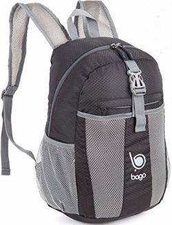 Bago Lightweight Backpack. Water Resistant Collapsible Rucksack for Travel and Sports. Foldable  ...