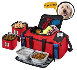 Dog Travel Bag – Ultimate Week Away Duffel For Med And Large Dogs – Includes Bag, 2  ...