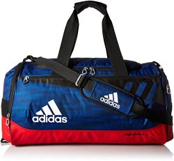 adidas Team Issue Duffel Bag, Small, Blue Ratio/Scarlet/Black/White