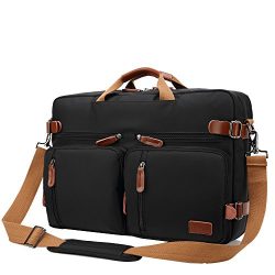 BISON DENIM Convertible Backpack Messenger Bag Shoulder Bags Laptop Case Handbag Business Briefc ...
