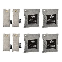 8 Pack – Charcoal Deodorizer Gym Bag & Shoe Odor Neutralizer Pack (4x 200g & 4x 50 ...