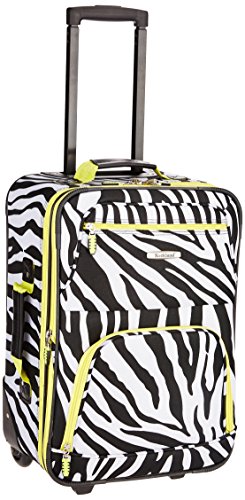 Rockland Luggage 2 Piece Set, Lime Zebra, Medium