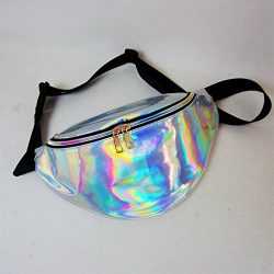 Waist Packs By Mounchain Women’s Shiny Laser Holographic Waist Fanny Packs with Adjustable ...