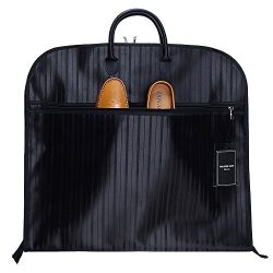Nornou 43″ Garment Bag for Travel Business Suit Cover Bag with Metal Hook Black