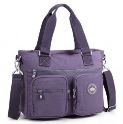 Crest Design Women’s Nylon Shoulder Bag Crossbody Handbag Tablet Laptop Bag School Travel  ...