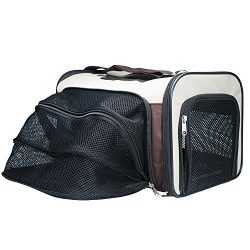 Airline Approved Pet Carrier – Ideal for Cats and Small Breed Dogs, With Expandable Area,  ...