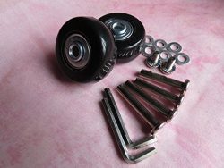 2 Set of Luggage Suitcase Replacement Wheels with ABEC 608zz Bearings, Packaged with our own des ...