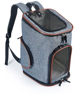 Soft-Sided Pet Carrier Backpack for Small Dogs and Cats by Pawfect Pets- Airline-Approved, Desig ...