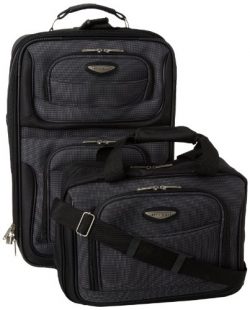 Travelers Choice Travel Select Amsterdam Two Piece Carry-on Luggage Set, Gray
