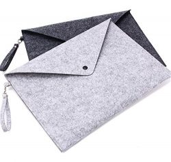 ABBBT Office Briefcase with Snap Felt Set of 2 in 2 assorted Colors A4 File Folder Expanding Doc ...