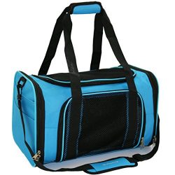 Airline Approved Soft Sided Pet Carrier by Mr. Peanut’s, 17.5X11X11″ Travel Tote wit ...
