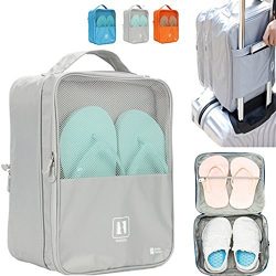 Travel Shoe Bag, MoreTeam 3 in 1 Shoe Storage Bag Holds 3 Pair of Shoes, Seperate Your Shoes Fro ...