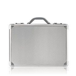 Solo Fifth Avenue 17.3 Inch Laptop Attaché, Hard-sided with Combination Locks, Silver