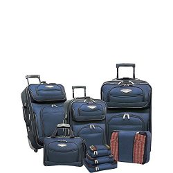 Traveler’s Choice Amsterdam II 8 Piece Luggage Set in Navy