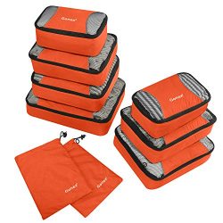 Gonex Rip-Stop Nylon Travel Organizers Packing Bags Orange