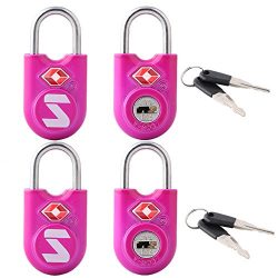 TSA Compatible Travel Luggage Locks With Key, Alloy body with Steel Shackle, Keyed Lock