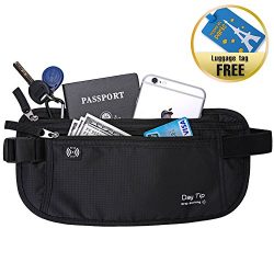 Money Belt – Passport Holder Secure Hidden Travel Wallet with RFID Blocking, Undercover Fa ...