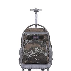 Tilami Rolling Backpack 18 inch for School Travel£¬ Classic Camouflage