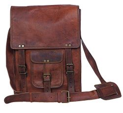 Komal’s Passion Leather 11 Inch Sturdy Leather Ipad Messenger Satchel Bag