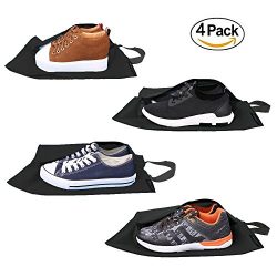 Bagail Travel Shoe Bags Set of 4 Lightweight Waterproof Nylon Storage Bag for Men & Women (S ...